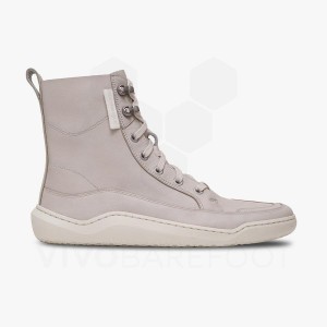 Beige Women's Vivobarefoot Gobi Boot Lifestyle Shoes | IN283PV