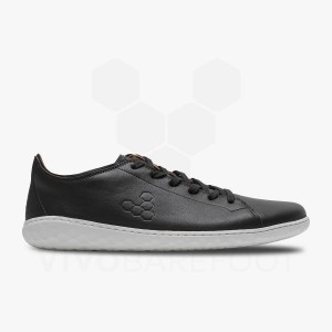 Black Men's Vivobarefoot Geo Court III Lifestyle Shoes | IN125RX