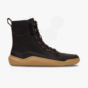 Black Men's Vivobarefoot Gobi Boot Lifestyle Shoes | IN120WH