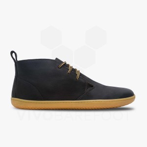 Black Men's Vivobarefoot Gobi III Lifestyle Shoes | IN121VJ