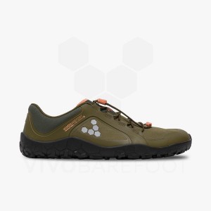 Dark Olive Men's Vivobarefoot Primus Trail III All Weather FG Training Shoes | IN117ZD