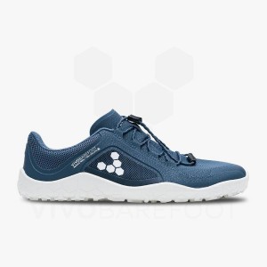 Deep Blue / White Men's Vivobarefoot Primus Trail II FG Training Shoes | IN115BA