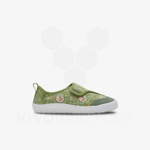 Green Kids' Vivobarefoot Gaia Preschool Shoes | IN384SZ