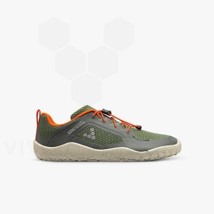 Green Kids' Vivobarefoot Primus Trail II FG Juniors Shoes | IN414OB