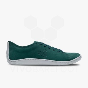 Green Men's Vivobarefoot Addis Lifestyle Shoes | IN128OB