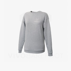 Grey Men's Vivobarefoot Rapanui Sport Sweatshirt | IN169ZD