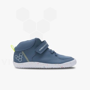 Indigo Kids' Vivobarefoot Primus Ludo Hi Juniors Shoes | IN413PV