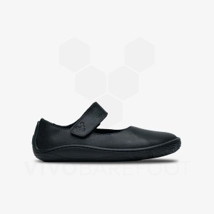 Obsidian Kids' Vivobarefoot Addis Wyn Juniors Shoes | IN382UK