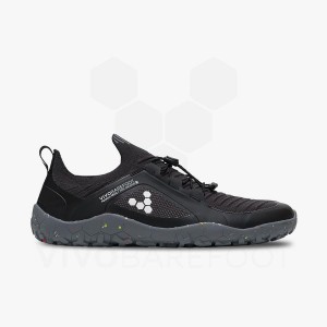 Obsidian / Grey Men's Vivobarefoot Primus Trail Knit FG Training Shoes | IN107JE