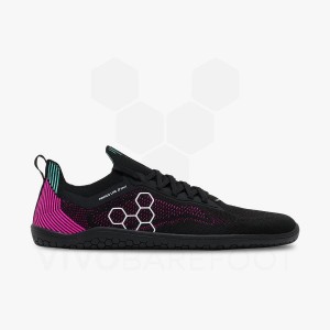 Obsidian / Pink Men's Vivobarefoot Primus Lite Knit Training Shoes | IN102OB