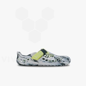 Obsidian / White Kids' Vivobarefoot Ultra Bloom Shoes | IN391LQ