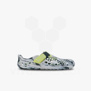 Obsidian / White Kids' Vivobarefoot Ultra Bloom Sandals | IN434UK