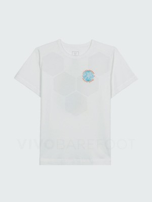 White Women's Vivobarefoot Finisterre Sport T Shirts | IN336OB