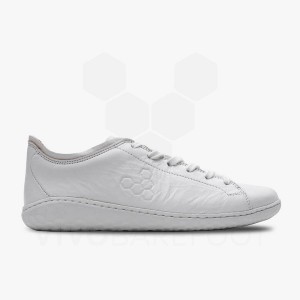 White Women's Vivobarefoot Geo Court III Lifestyle Shoes | IN293FU