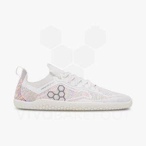 White Women's Vivobarefoot Primus Lite Knit Road Running Shoes | IN226UK