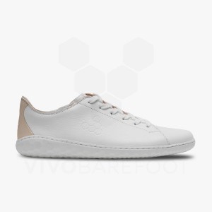 White / Pink Women's Vivobarefoot Geo Court III Lifestyle Shoes | IN294EI